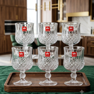 Luxury Diamond-Cut Glass-Combo-6pcsSet)