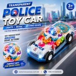 Transparent Gear Police Toy Car